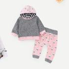 Shein Toddler Girls Cartoon Print Hooded Top With Pants