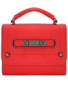 Shein Red Double Turn Locks Flap Bag