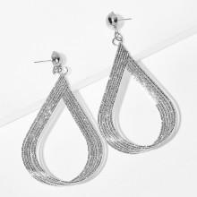 Shein Open Waterdrop Shaped Drop Earrings