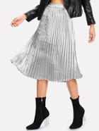 Shein Pleated Metallic Skirt