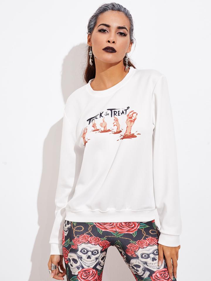 Shein Halloween Printed Pullover