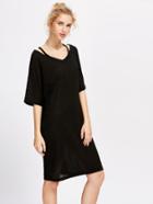 Shein Ripped Neck Batwing Tee Dress