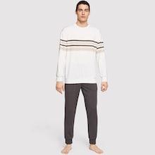 Shein Men Striped Pullover & Pants Pj Set