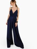 Shein Plunging Overlap Front Box Pleated Culotte Jumpsuit