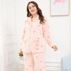 Shein Plus Palm Tree Print Shirt & Pants Pj Set