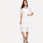 Shein Bell Sleeve Lace Dress