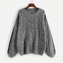 Shein Plus Drop Shoulder Eyelet Detail Jumper