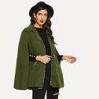 Shein Zip Up Cape Coat