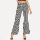 Shein Striped Flare Leg Belted Pant