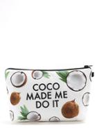 Shein Coco & Letter Print Makeup Bag