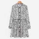 Shein Button Through Leopard Print Dress