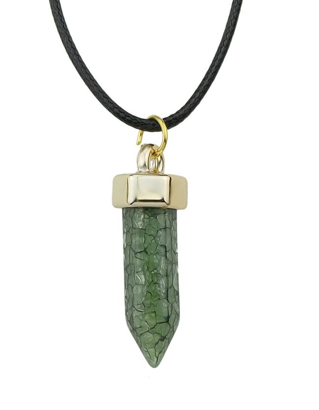 Shein Green Resin Pen Pendant Long Best Friend Necklace