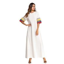 Shein Fringe Decoration Sleeve Longline Dress