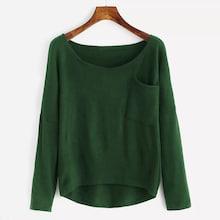 Shein Plus Drop Shoulder Pocket Front Sweater