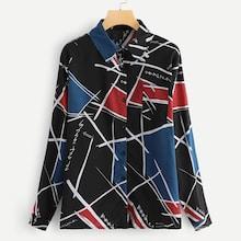 Shein Plus Geo Print Blouse