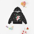 Shein Boys Christmas Print Polka Dot Hoodie