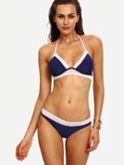 Shein Color Block Triangle Bikini Set