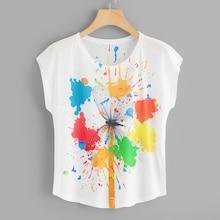 Shein Splatter Drip Butterfly Pattern Tee