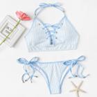 Shein Lace-up Striped Bikini Set