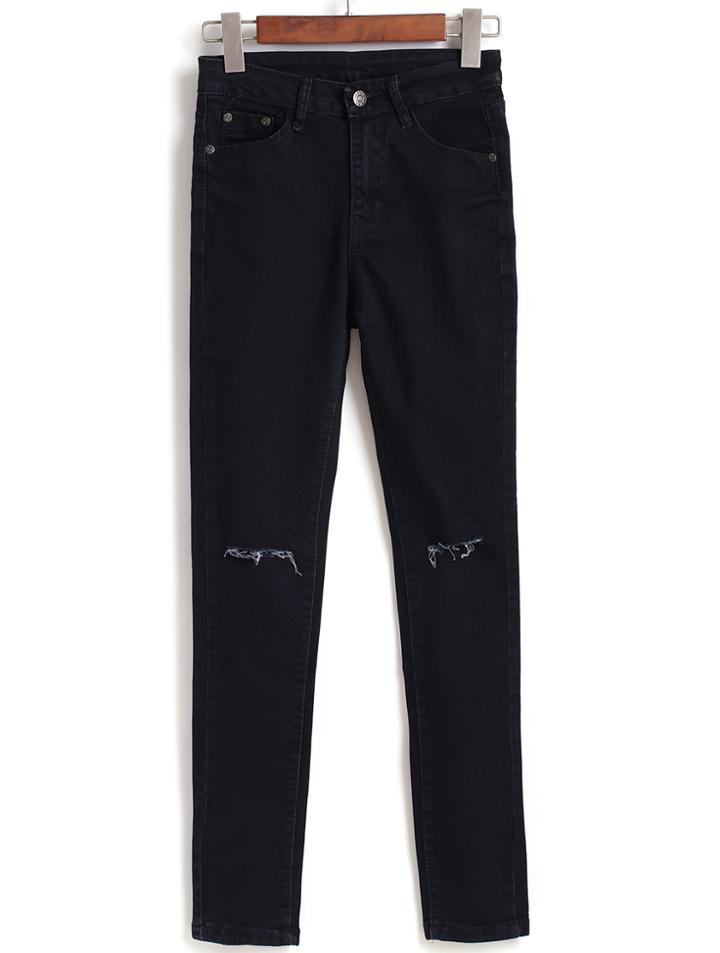 Shein Cut Out Slim Denim Pant