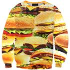 Shein 3d Printed Tasty Burger Sweatshirt