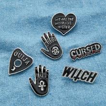 Shein Heart & Letter Design Brooch Set