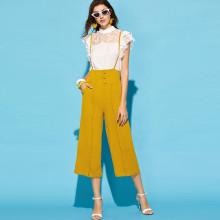 Shein Button Front Solid Overalls