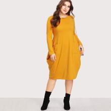 Shein Plus Dual Pocket Cocoon Dress