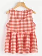 Shein Tiered Gingham Shell Top