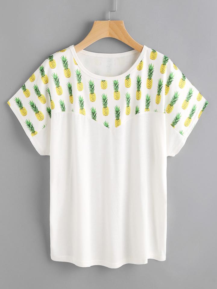 Shein Pineapple Print Tee
