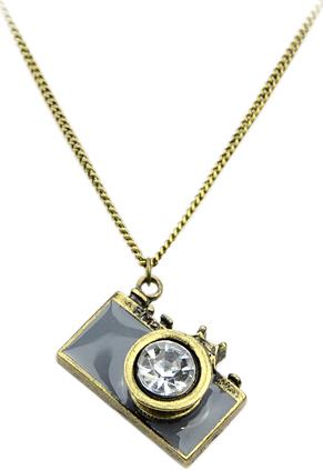 Shein New Arrival Individual Vintage Grey Camera Necklace