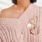 Shein Open Heart Shaped Brooch