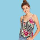 Shein Floral & Striped Cami Top