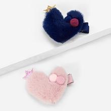 Shein Toddler Girls Heart Shaped Hair Clip 2pcs