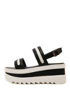Shein Black Lug Sole Open Toe Wedge Sandals
