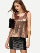Shein Pink Sequined Tank Top