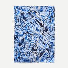 Shein Paisley Print Frayed Trim Scarf