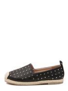 Shein Black Round Toe Metal Espadrille Slip-on Sneakers