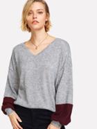 Shein V-neckline Drop Shoulder Sweater