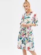Shein Roll-up Sleeve Shirt Dress With Self Tie