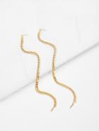 Shein Sequin & Rhinestone Design Drop Earrings
