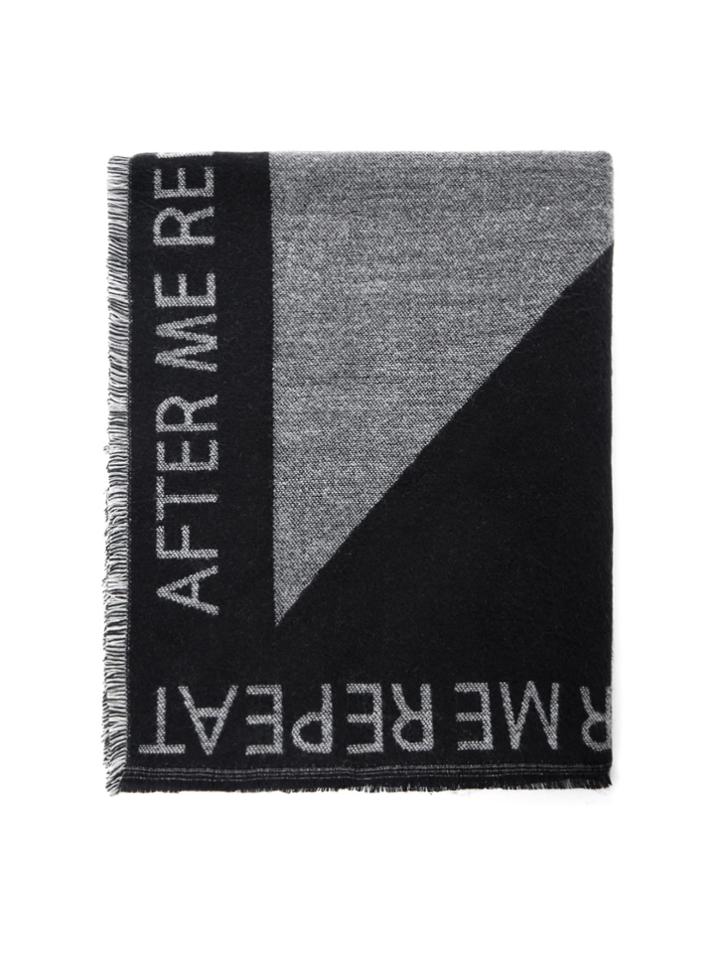 Shein Frayed Trim Letter Tape Scarf