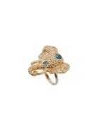 Shein Gold Vintage Carved Elephant Head Ring