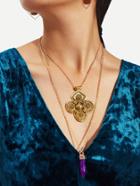 Shein Hexagon Column Pendant Layered Necklace