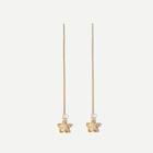 Shein Rhinestone Star Long Drop Earrings