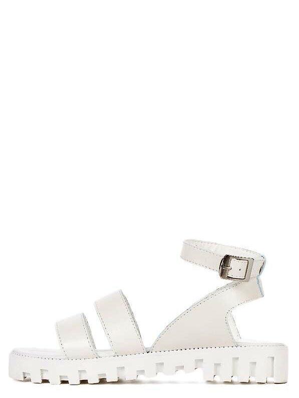 Shein White Buckle Strap Sandals