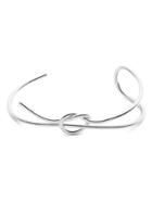 Shein Silver Plated Minimalist Wrap Bangle