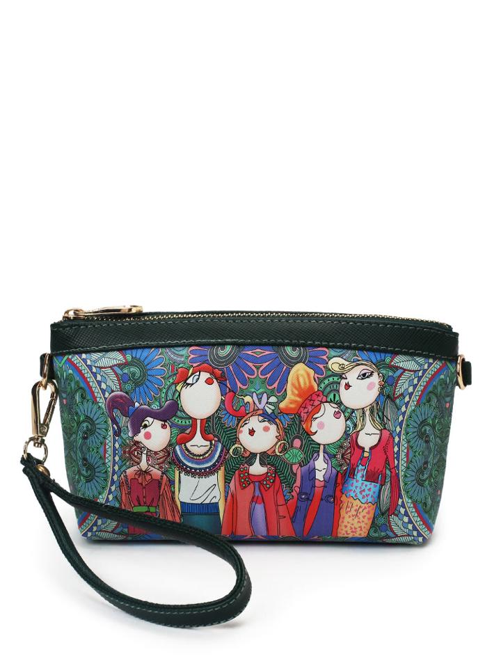 Shein Cartoon Print Zipper Clutch