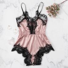 Shein Lace Trim Romper Bodysuit