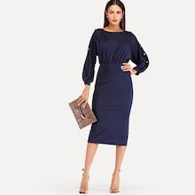 Shein Single Breasted Sleeve Dress